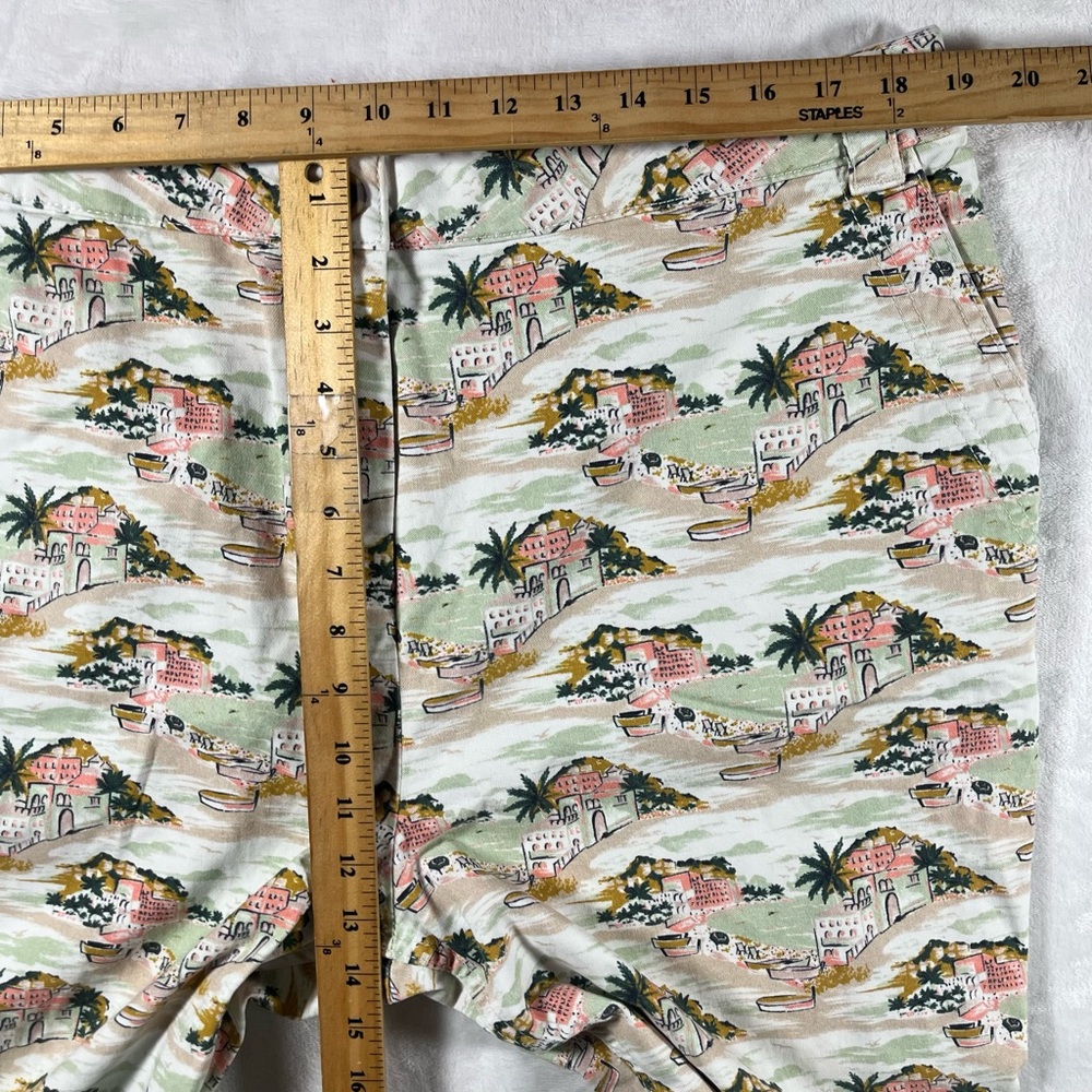 BODEN Classic Chino Paradise Bay Tropical Print Cropped Ankle Length Pants 14 - Picture 4 of 7